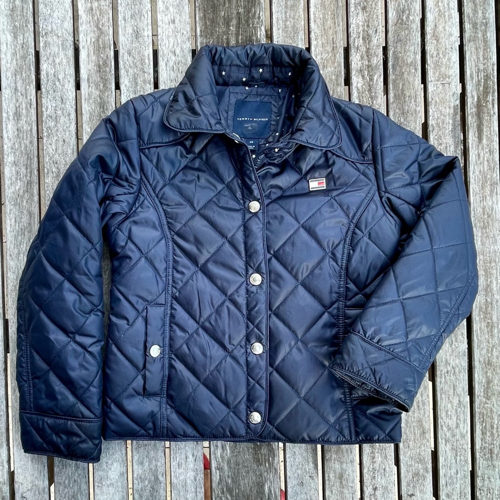 6X Tommy Hilfiger Navy Blue Puffer Coat